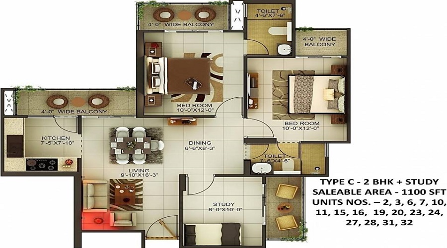 Mahagun Montage Floor Plan