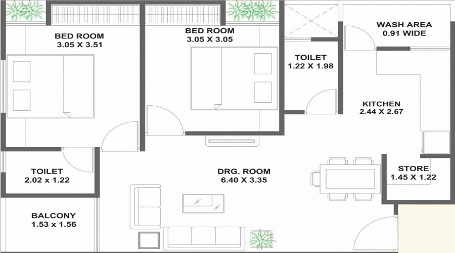 Swastik Samruddhi Heights Floor Plan