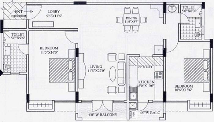 Gopalan Enterprises Gopalan Grandeur Floor Plan