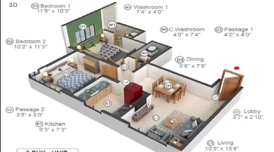 Romell Empress C Wing Floor Plan