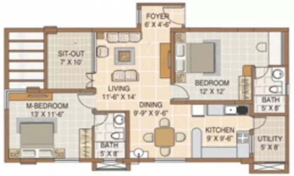 Gopalan Enterprises Gopalan Royal Palms Floor Plan