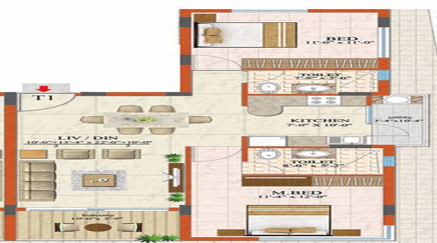 Think Real 1 Ct Rock Floor Plan