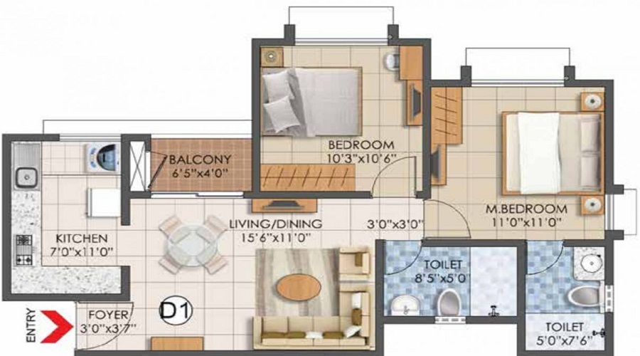 Prestige Primrose Hills Ph 2 Floor Plan