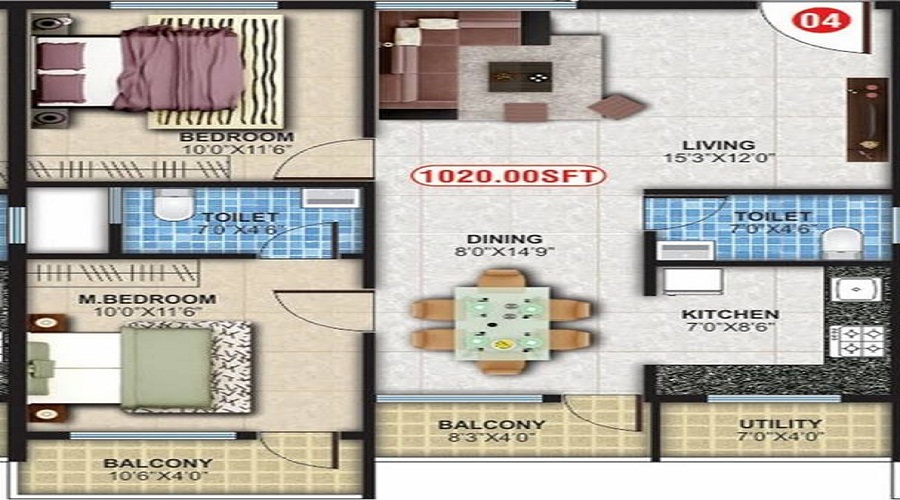 Balaji Sapthagiri Towers Floor Plan