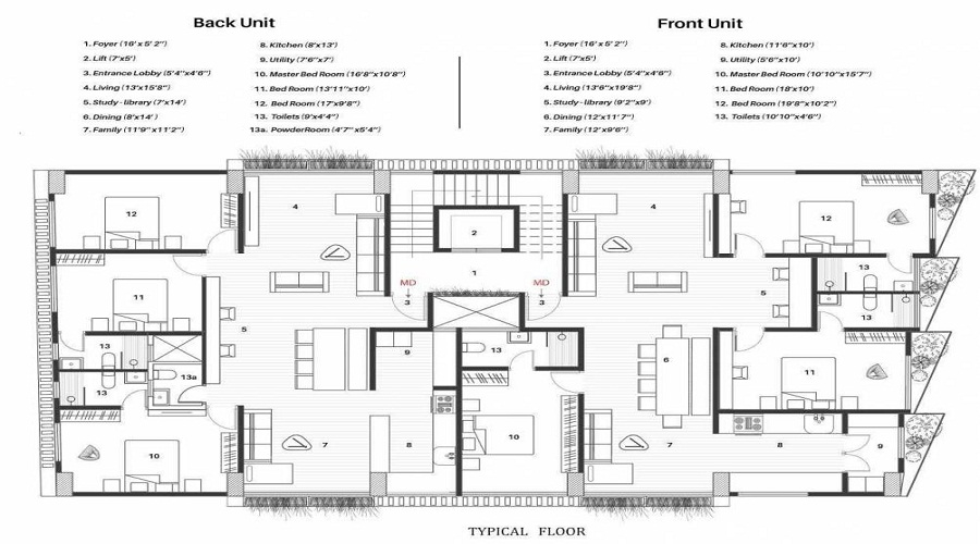 Pooja True Winds Floor Plan