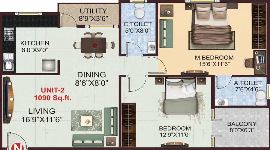 Shivaganga Hemavathi Dwarakamai Floor Plan