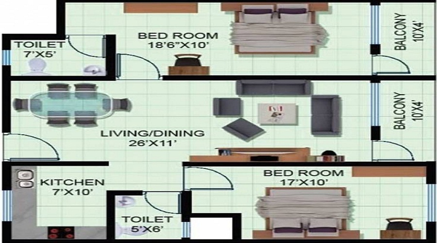 Inner Urban Lake Front Floor Plan