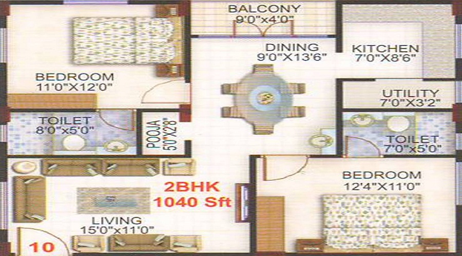 Santrupti Sree Guru BR Elite Floor Plan
