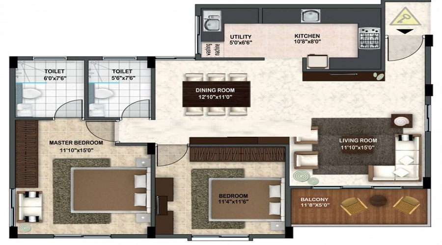 Krishvi Wisteria Floor Plan