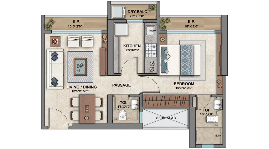 Ashar Edge Thane Floor Plan