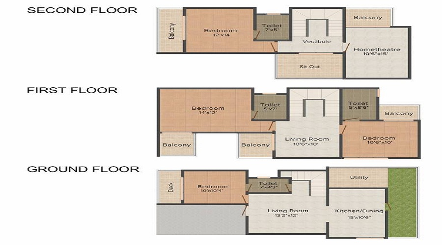 J K Suchiraa Villas Floor Plan