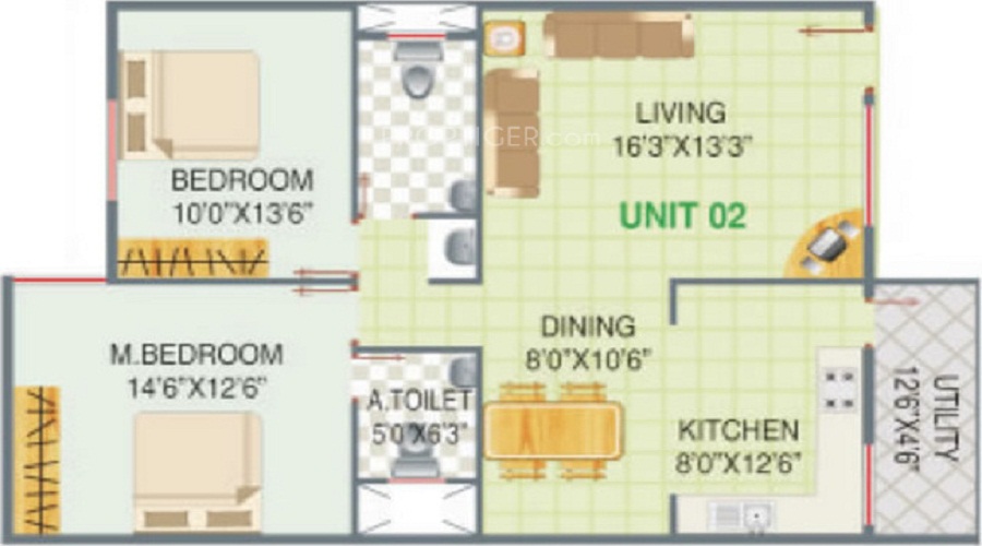 4 BHK+4T 2025/sqft-saleable  Sqft Apartment For Sale In GS Ajantha Vihar In Yelahanka Floor Plan