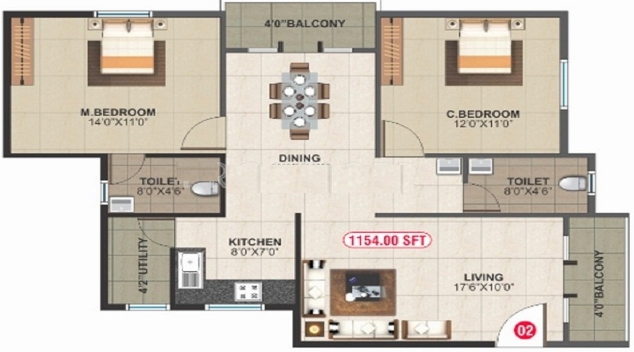 BM Lavendor Floor Plan