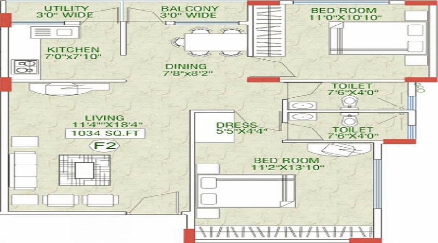 ACAS Sapthagiri Residency 7 Floor Plan
