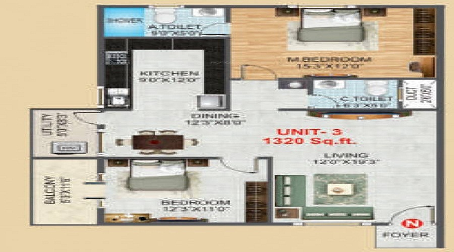 5 Elements Realty GR Luxuria Floor Plan