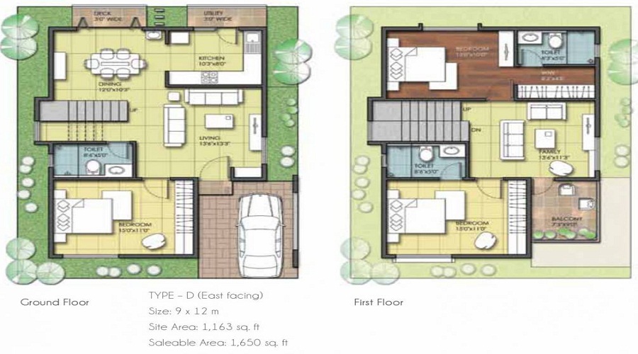 3 BHK+3T 1648/sqft-saleable Sqft Apartment For Sale In Manar Pureearth In Sarjapur Floor Plan