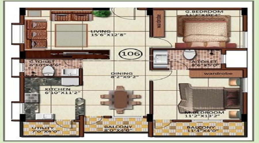 Dreamciti Aranya Residency Floor Plan