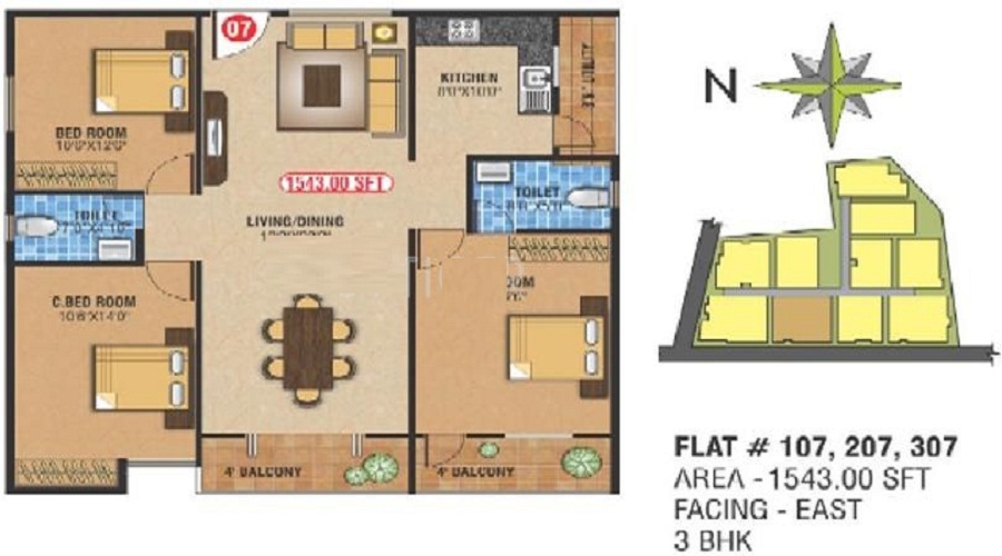 Vandana Sri Lavanya Serenity Floor Plan
