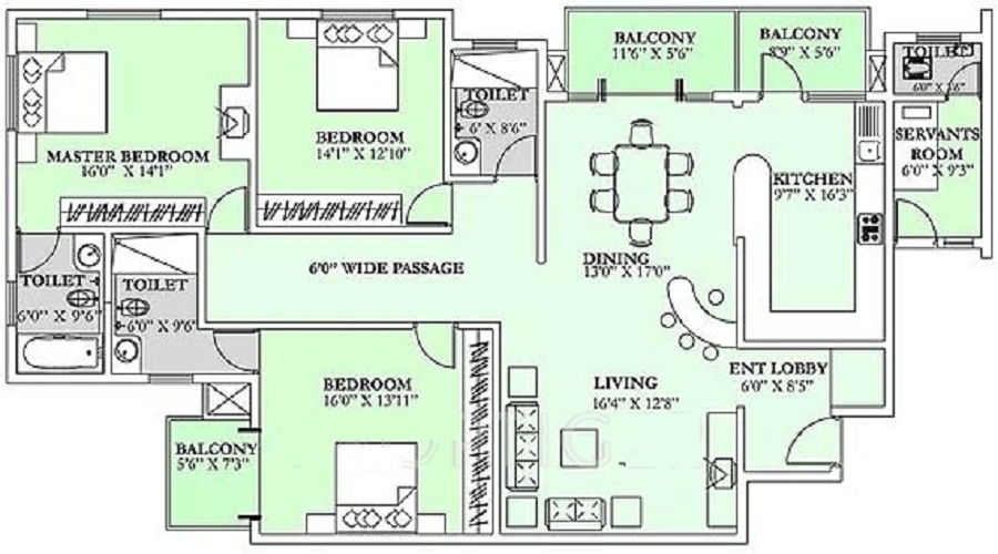 Salarpuria Aristrocracy Floor Plan