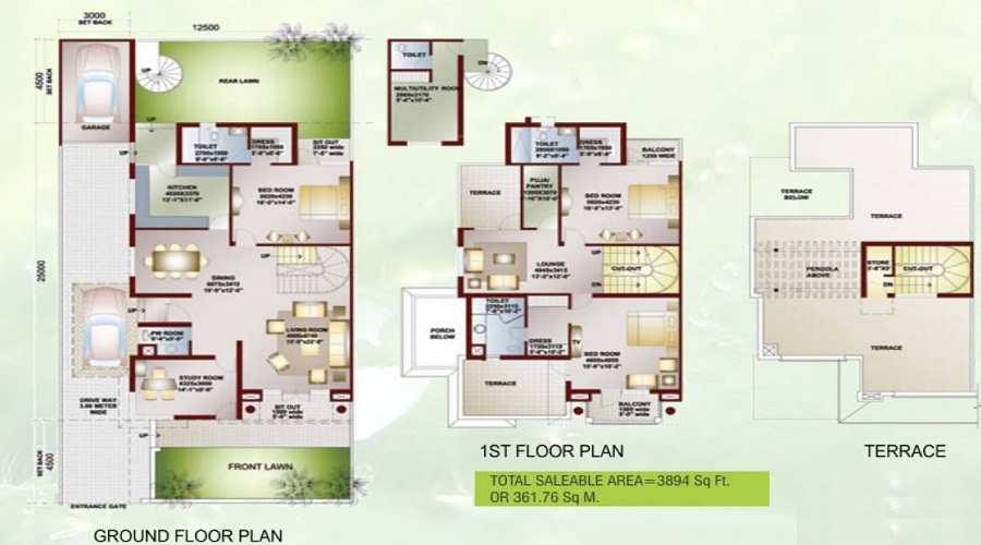 Ansal API Daffodil Bloom Floor Plan