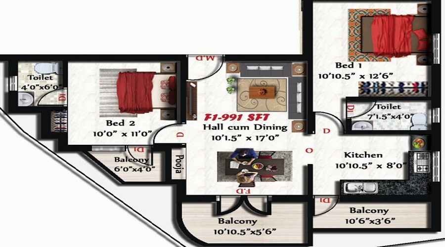 Sivarams Meghna Floor Plan