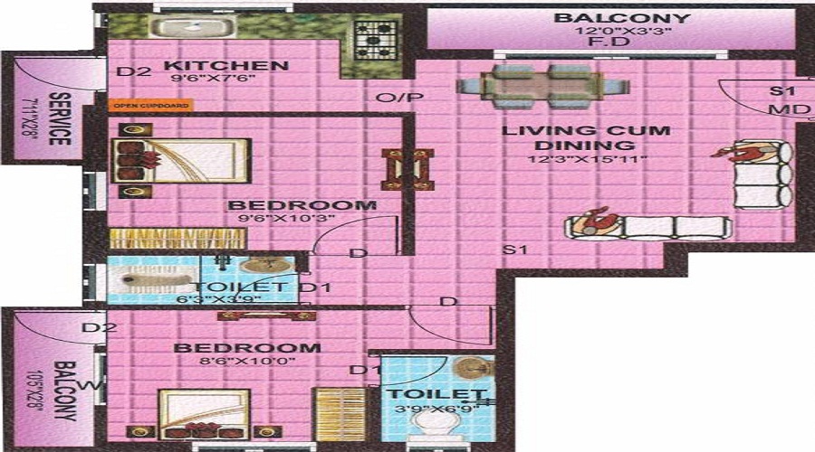 Amethyst Kiruhari Enclave Floor Plan