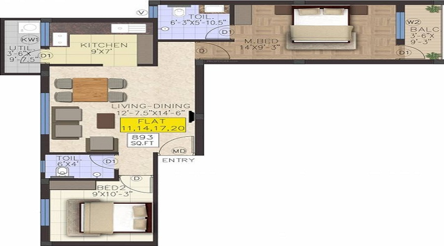 JMM Celsia Apartments Floor Plan