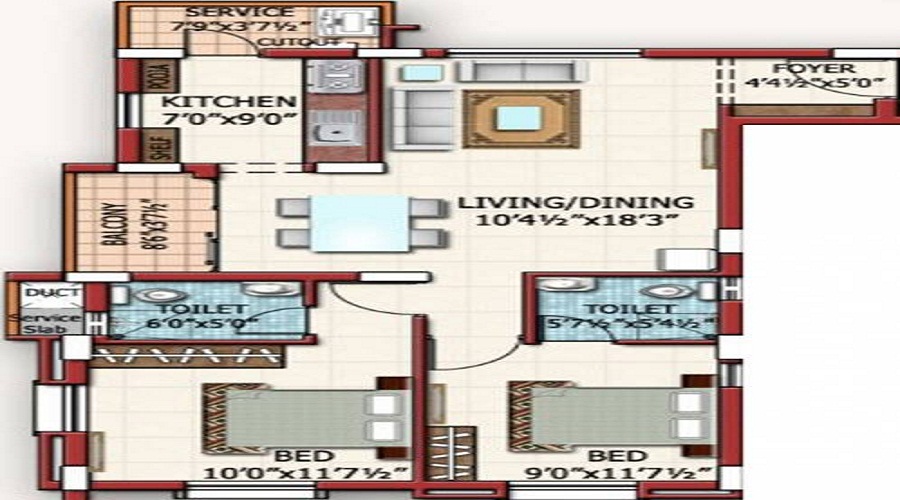 Sri Maple Wood Floor Plan