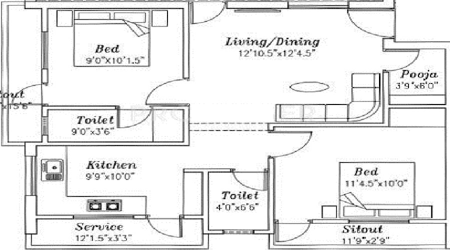 Krishna Govarthanam Floor Plan