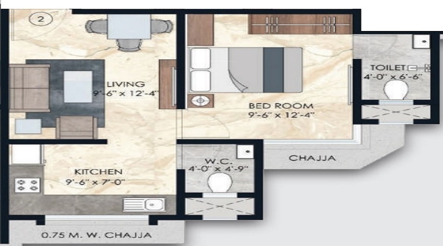 Konark Shilptaru Residency Floor Plan