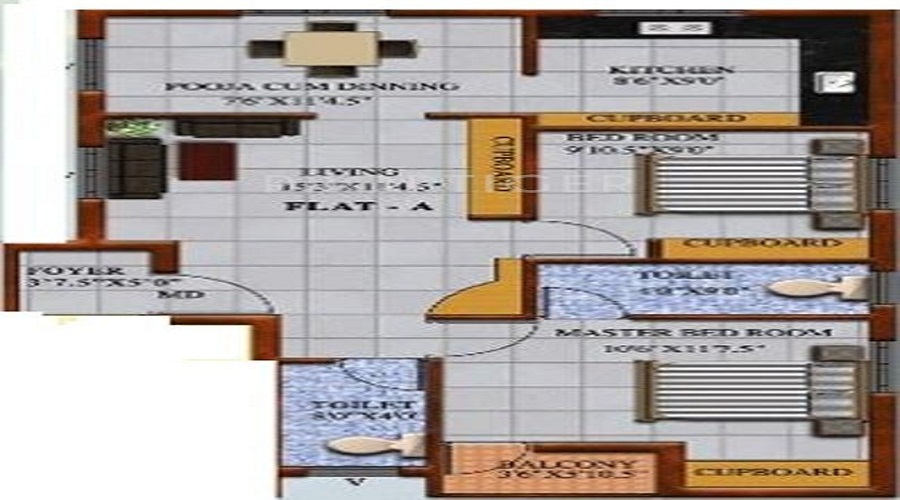 Guna Pallavaram Flats Floor Plan