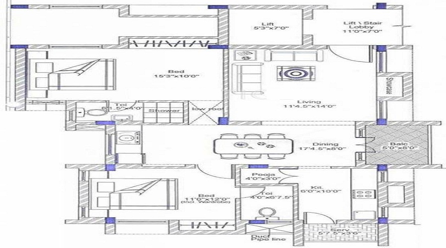 Varalakshmi Lakshmi Nivasam Floor Plan
