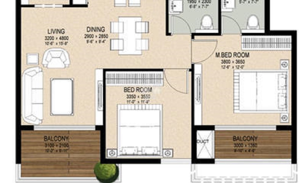Nambiar Builders Hamlet Floor Plan