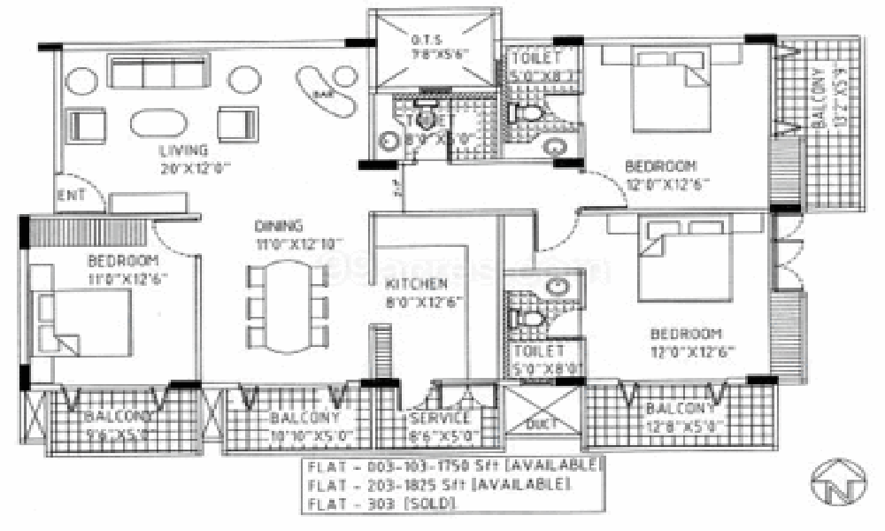 Narayan Enterprises Ratnalayam Apartments Floor Plan