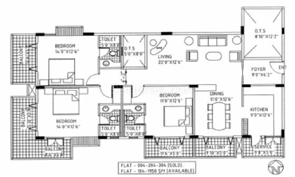 Narayan Enterprises Ratnalayam Apartments Floor Plan