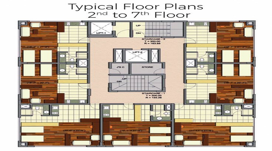 Akshaya Tower M Floor Plan