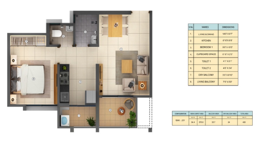 Shapoorji Pallonji Joyville Hadapsar Annexe Floor Plan