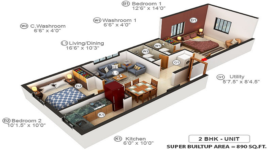 Bharathi Sai Oaks Floor Plan