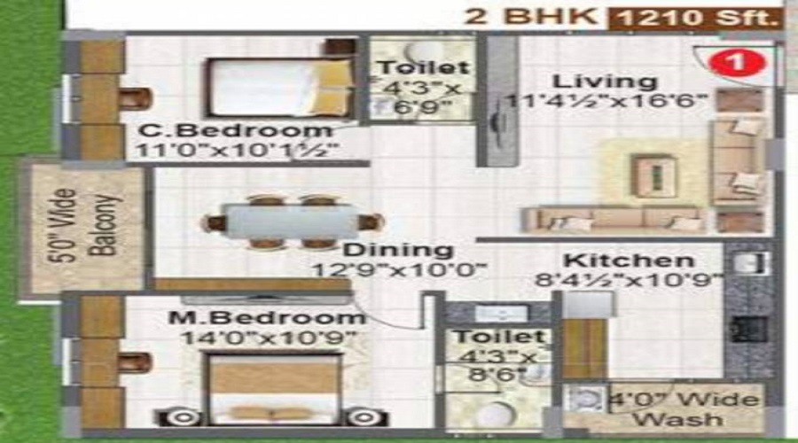 Fortune Mayura Floor Plan