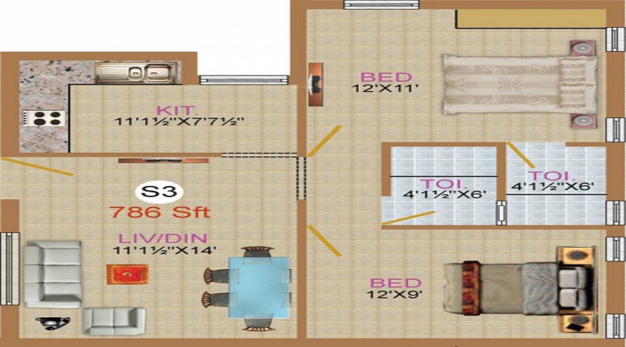 Abinandan Foundations Kailash Floor Plan