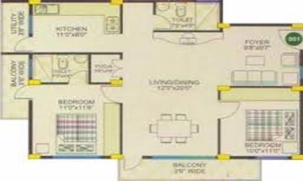 Nishitas Properties Amma Srirama Residency Floor Plan
