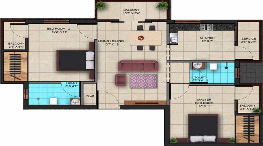 Ubiqon Radiance Floor Plan