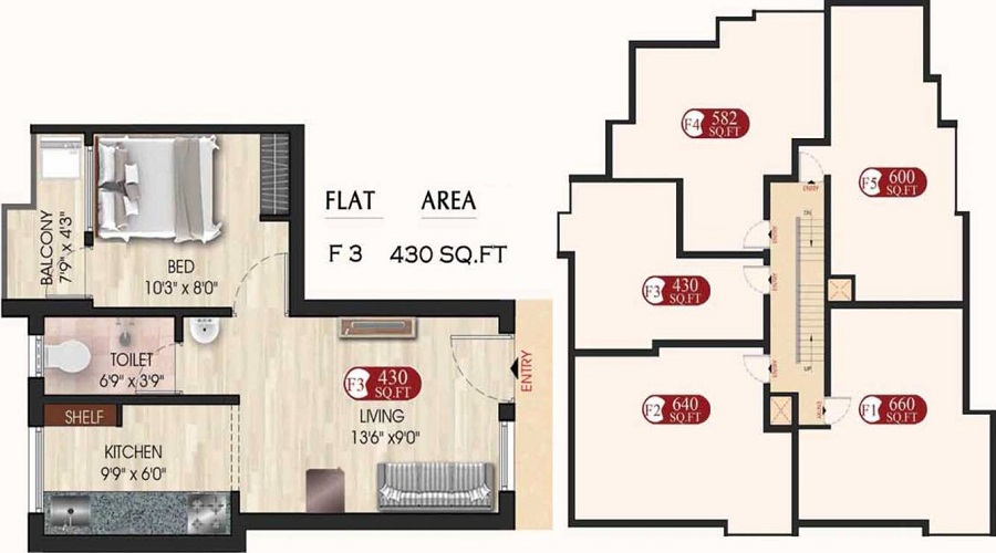 Bhaveshwar Crystal Floor Plan