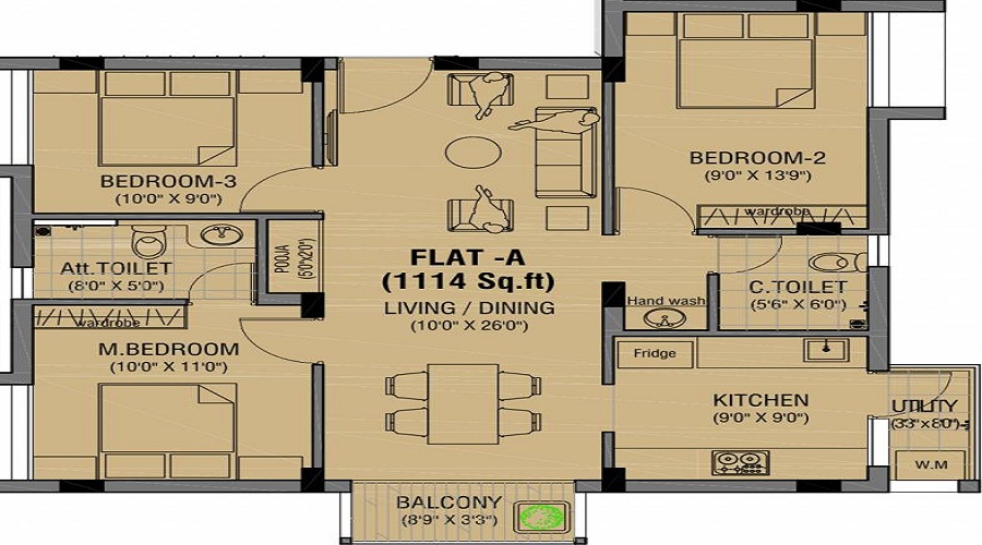 Rahul Indian Bank Colony Floor Plan