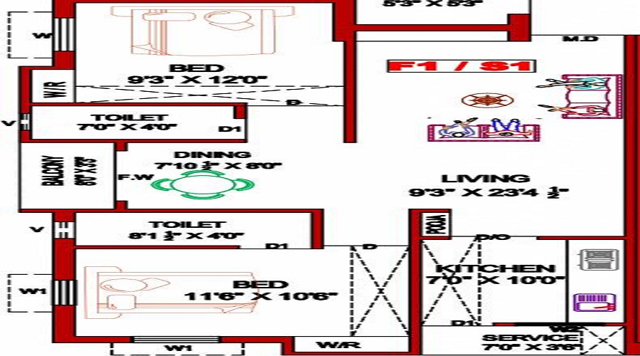 Prabha Homes Omkara Floor Plan