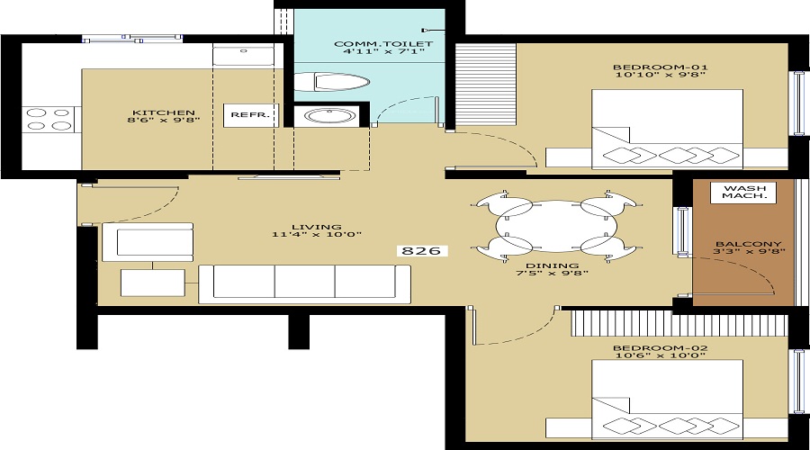 TVS Emerald Flourish Floor Plan