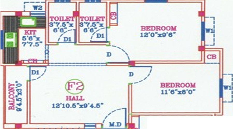 DSR Nehaa Sree Flats Floor Plan