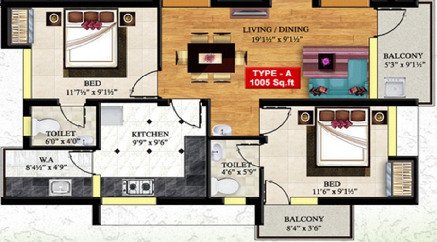 PET Thangam Flats Floor Plan