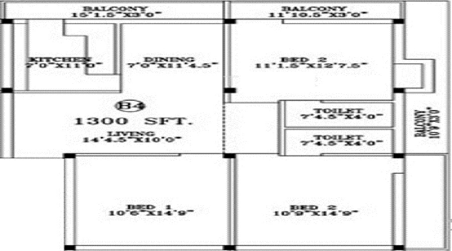 Brownstone South 2 Floor Plan