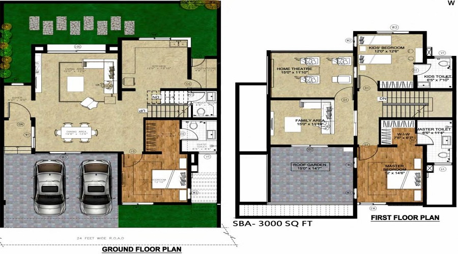 Artha One World Villa Floor Plan